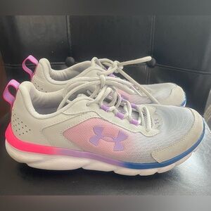Under Armour White and Pink Athletic Shoes